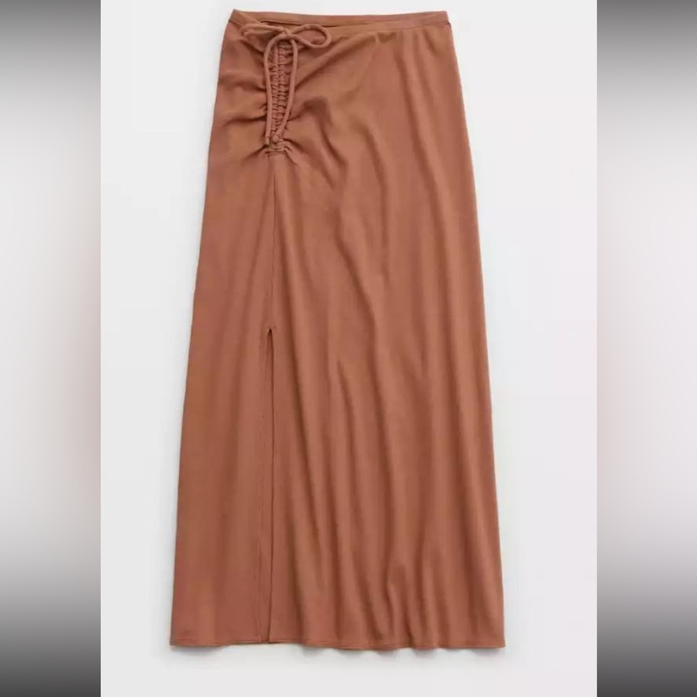 Aerie Tan Ribbed Skirt
